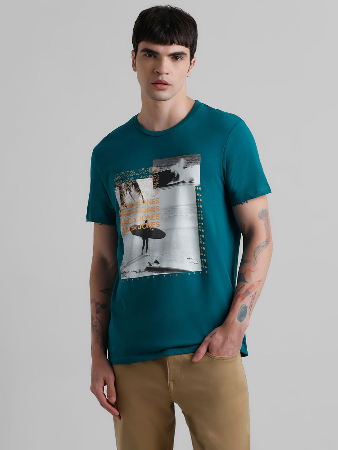 Green Graphic Print T-shirt