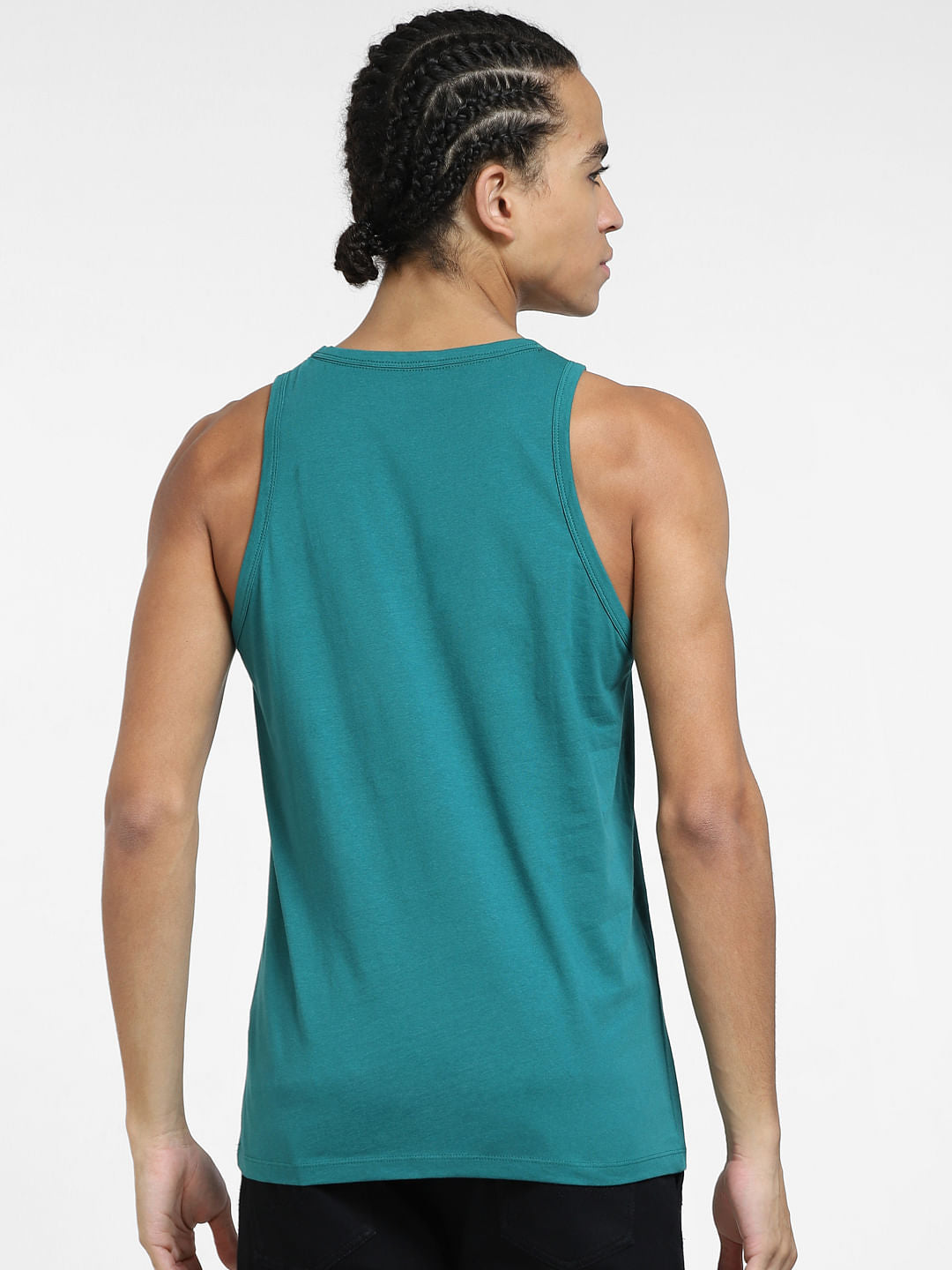 Green Logo Print T-shirt Vest