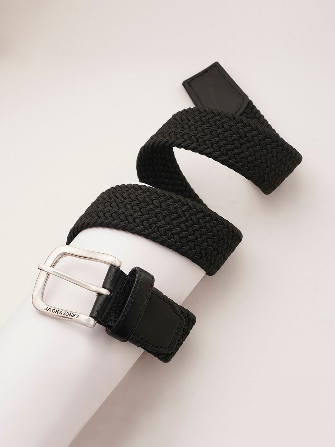 Boys Black Braided Belt - 70 cm
