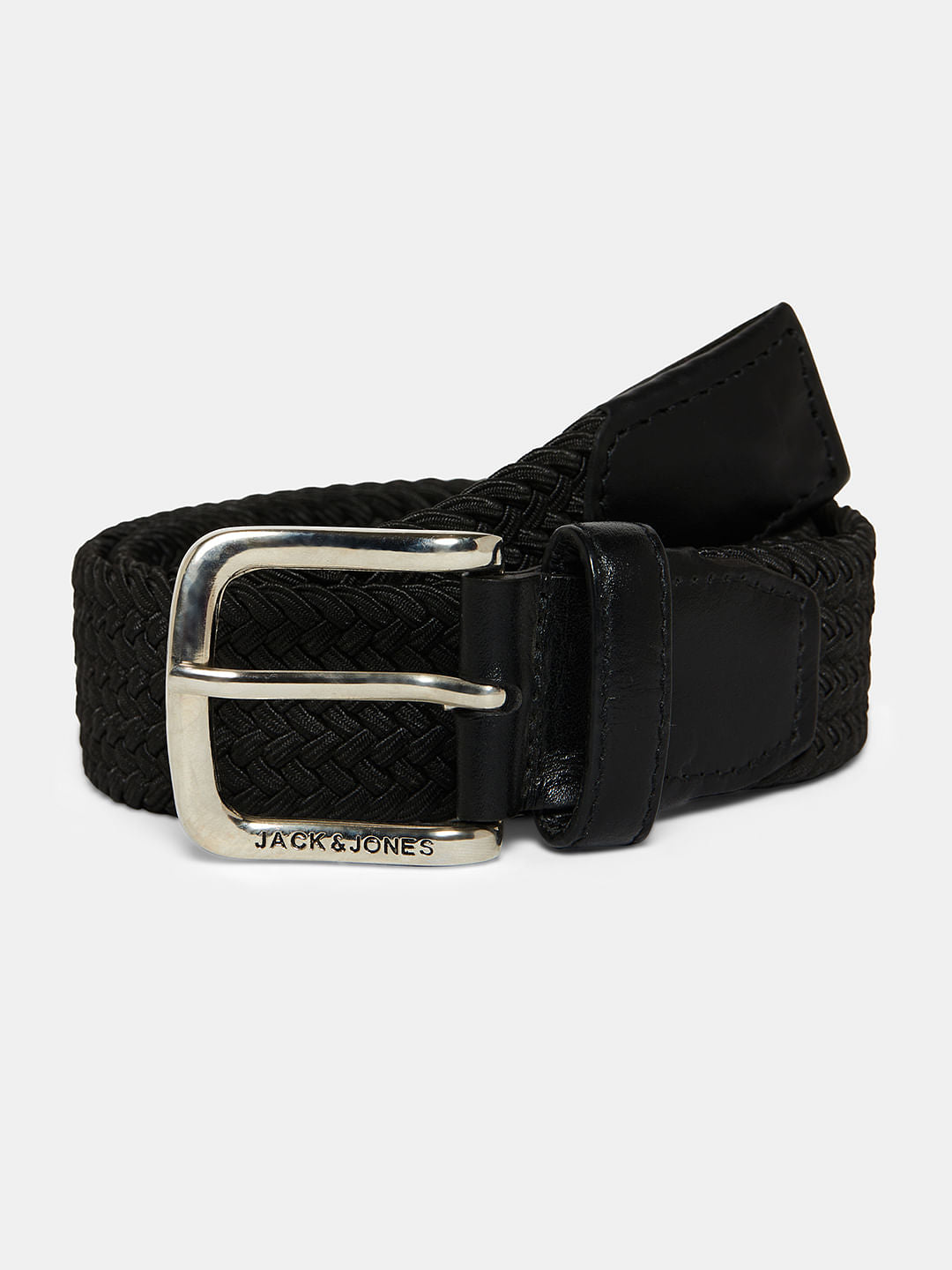 Boys Black Braided Belt