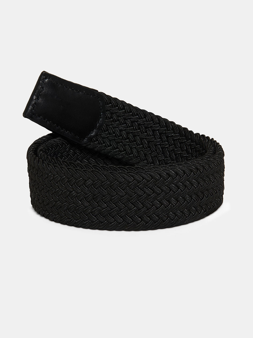 Boys Black Braided Belt