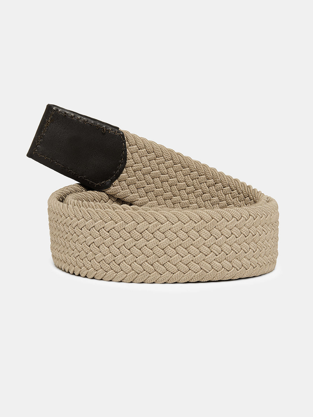 Boys Beige Braided Belt