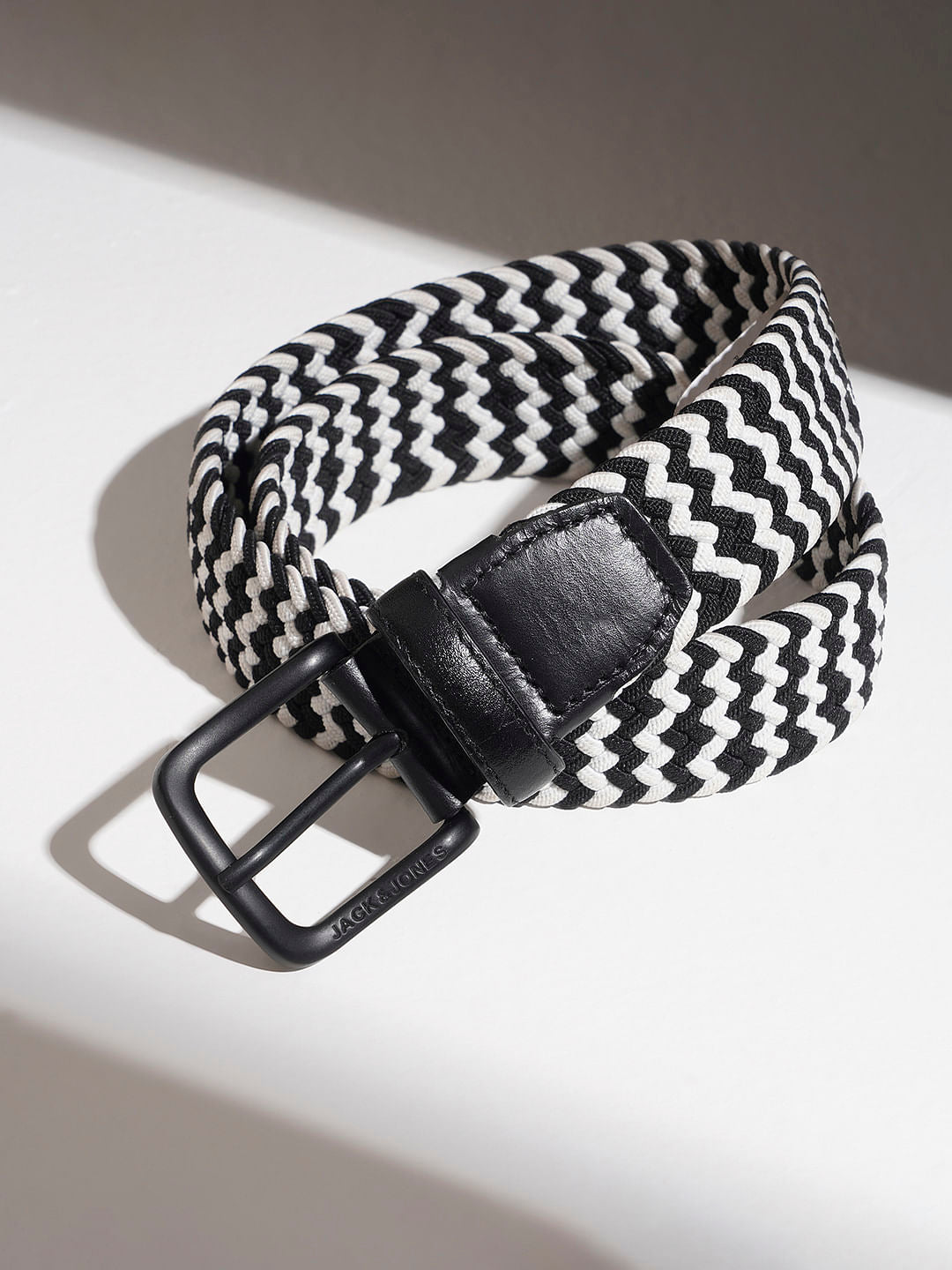 Boys Monochrome Braided Belt - 70 cm