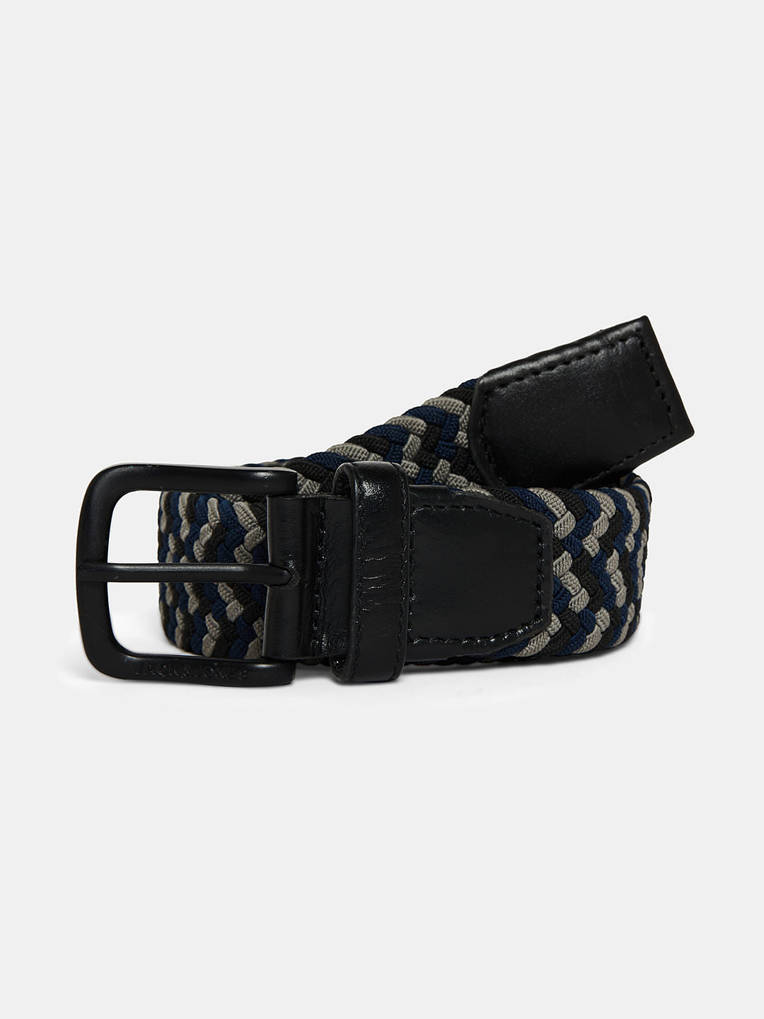 Boys Black Colourblocked Braided Belt