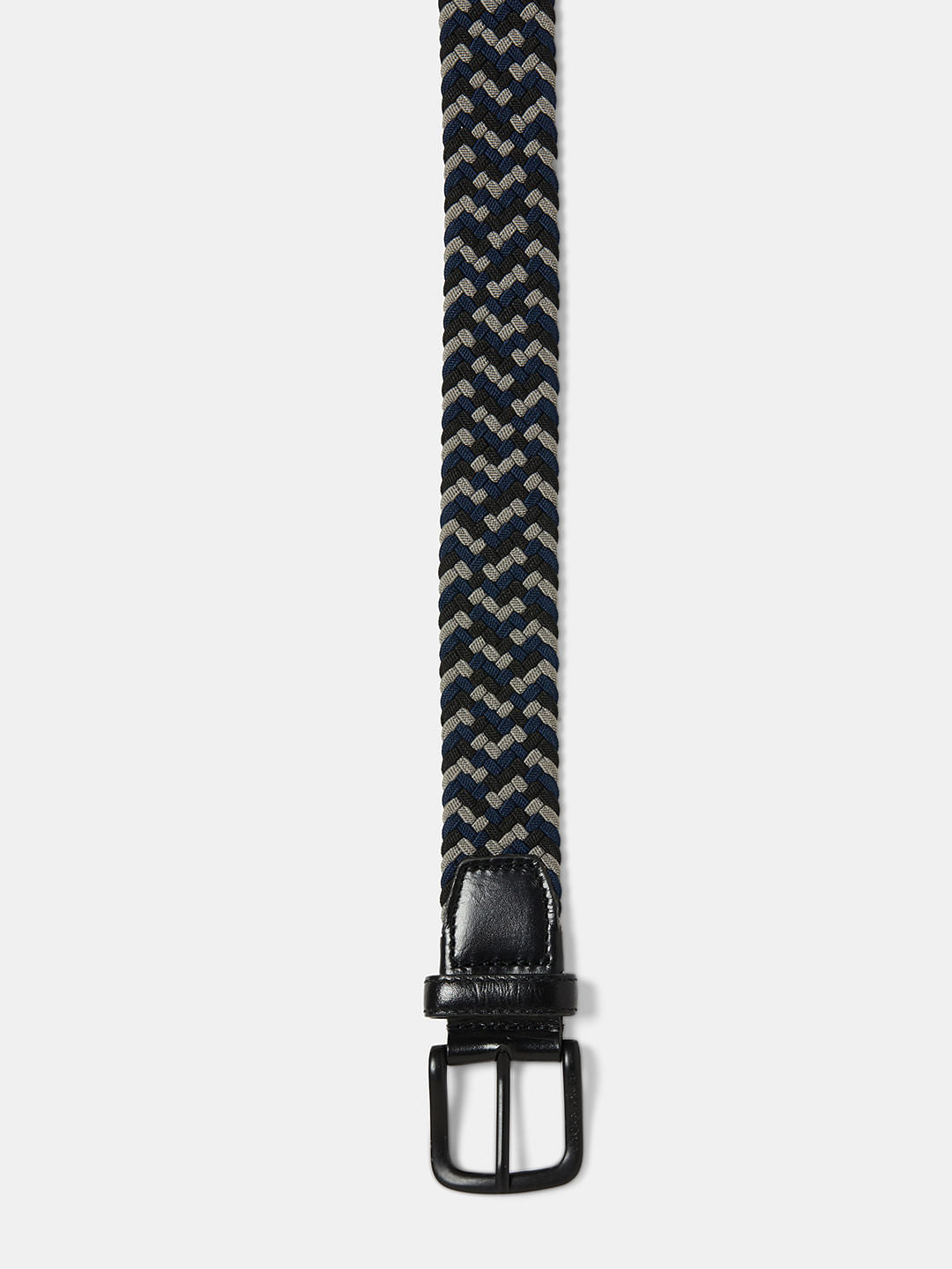 Boys Black Colourblocked Braided Belt