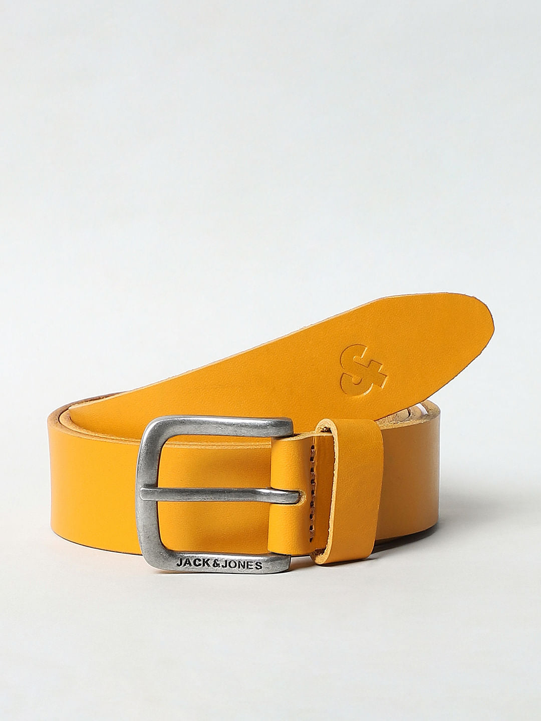 Orange Leather Belt - 32
