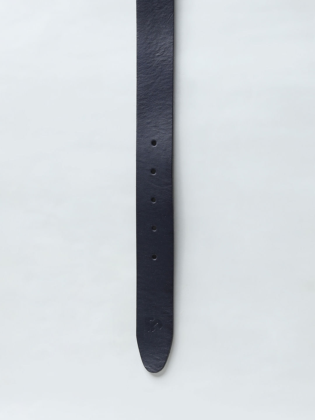 Navy Blue Leather Belt