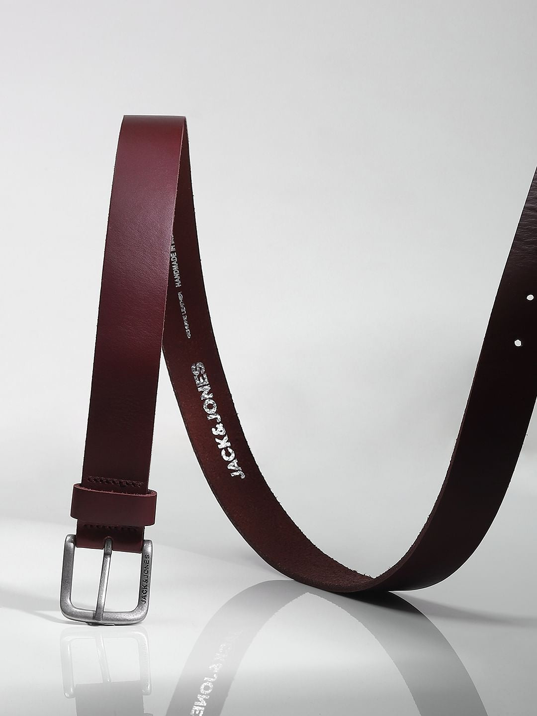 Maroon Leather Belt