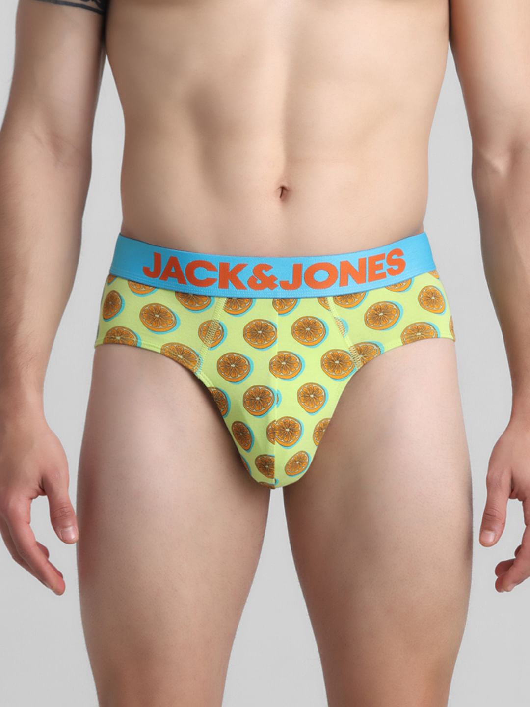 Lime Green Lemonade Print Briefs - S