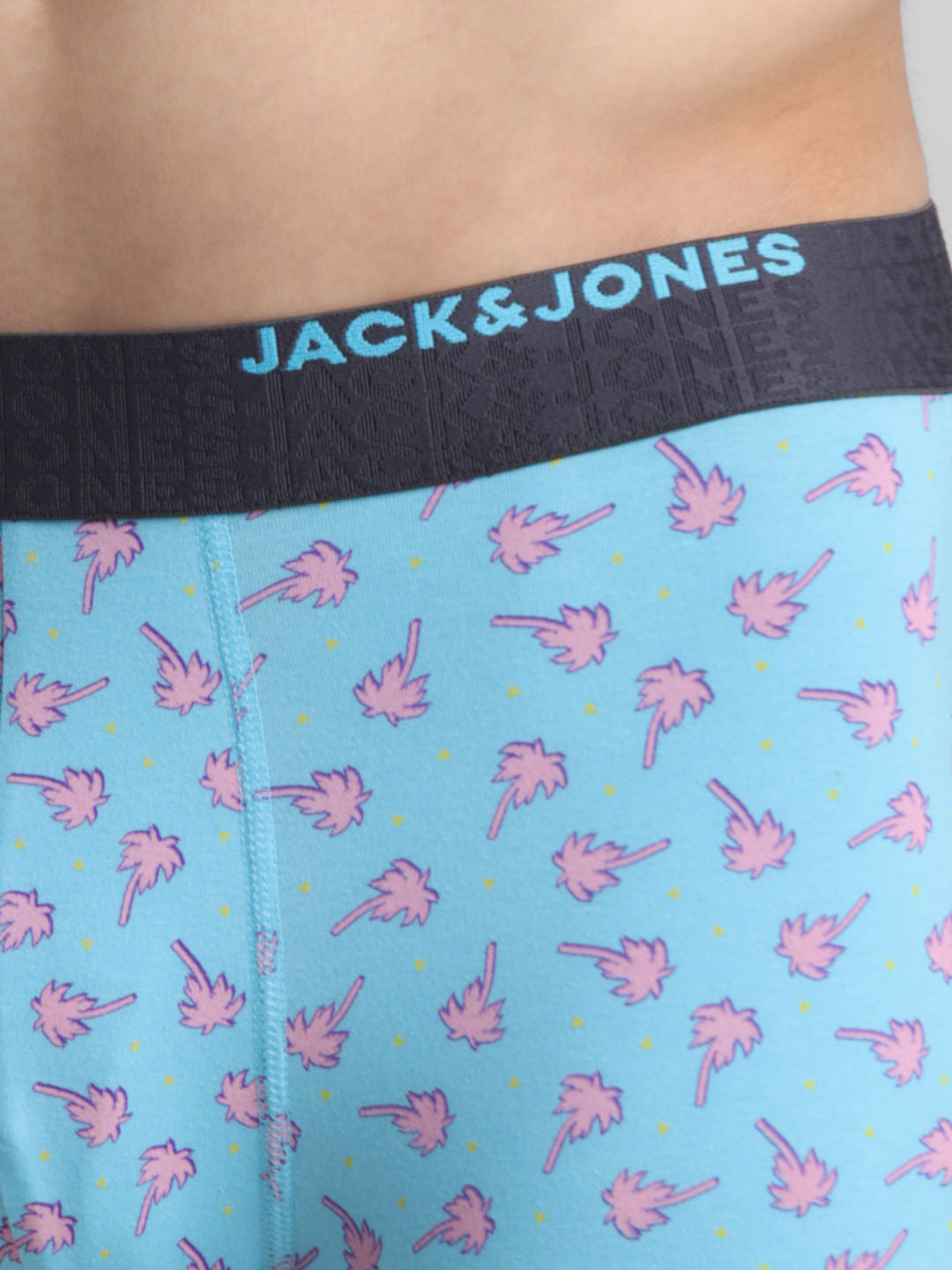 Blue Tropical Print Trunks