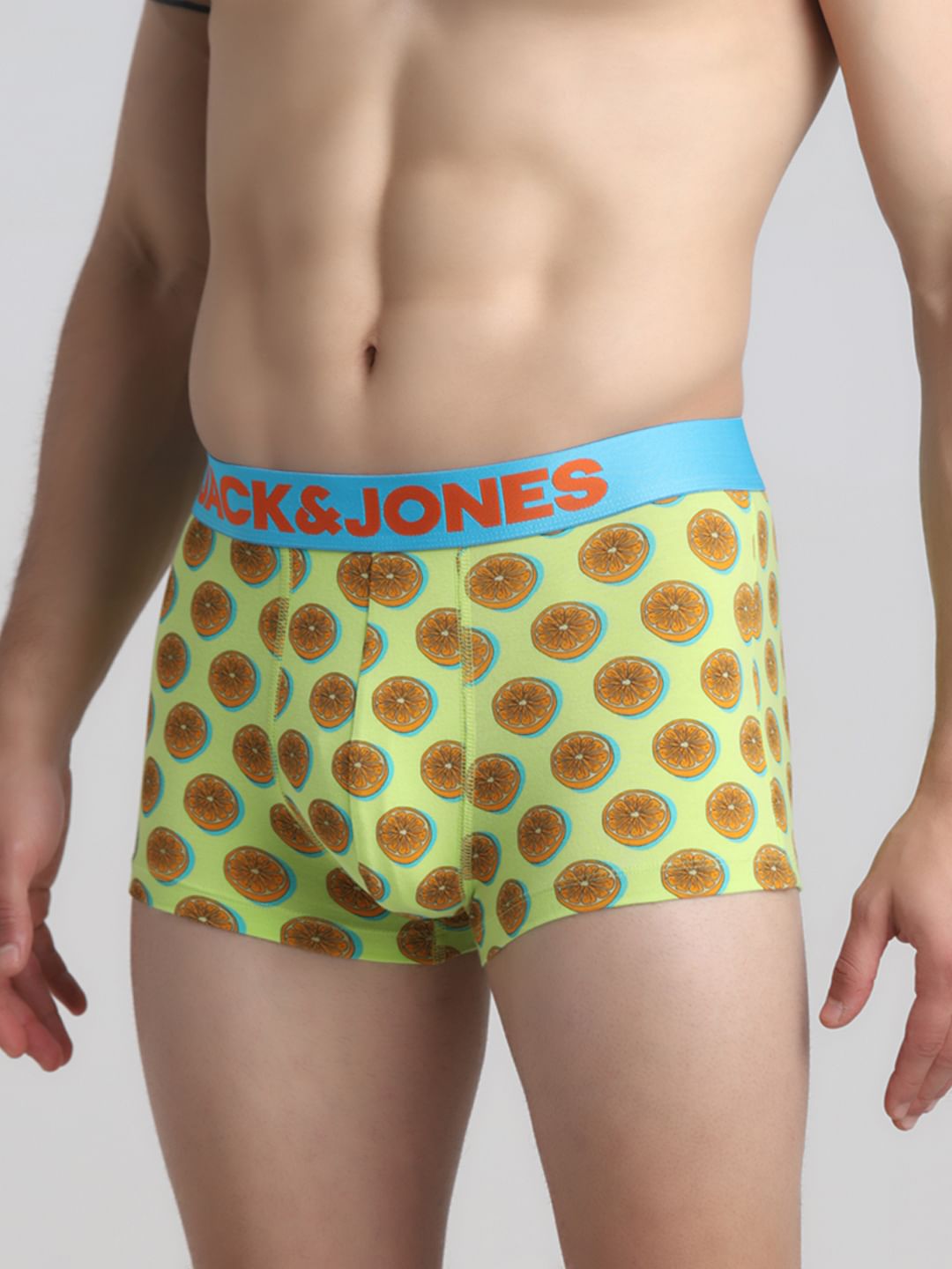 Lime Green Lemonade Print Trunks