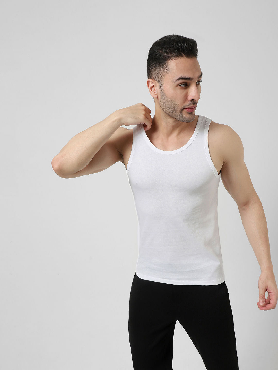Pack Of 2 White Vests - S