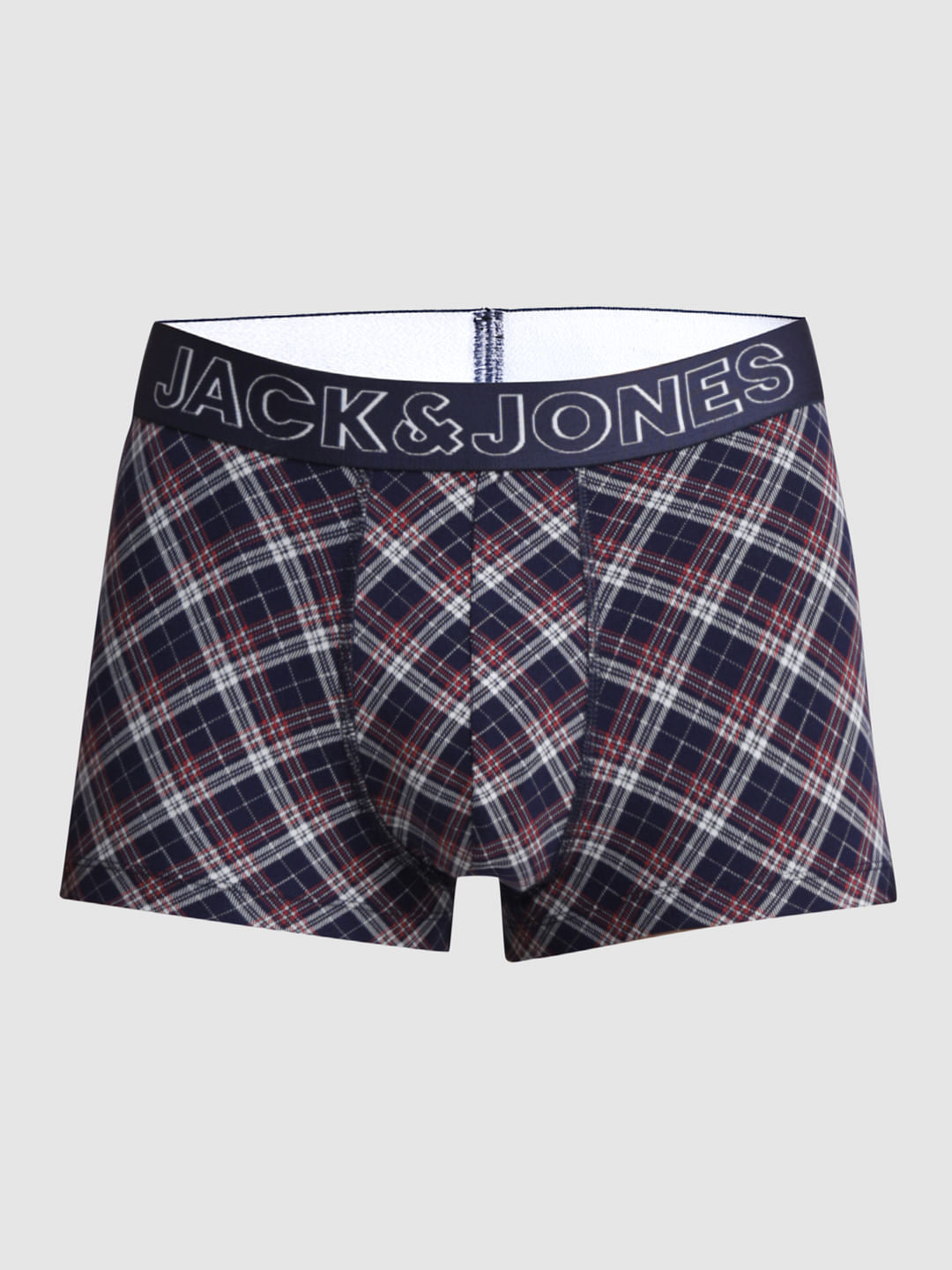 Navy Blue Tartan Check Trunks