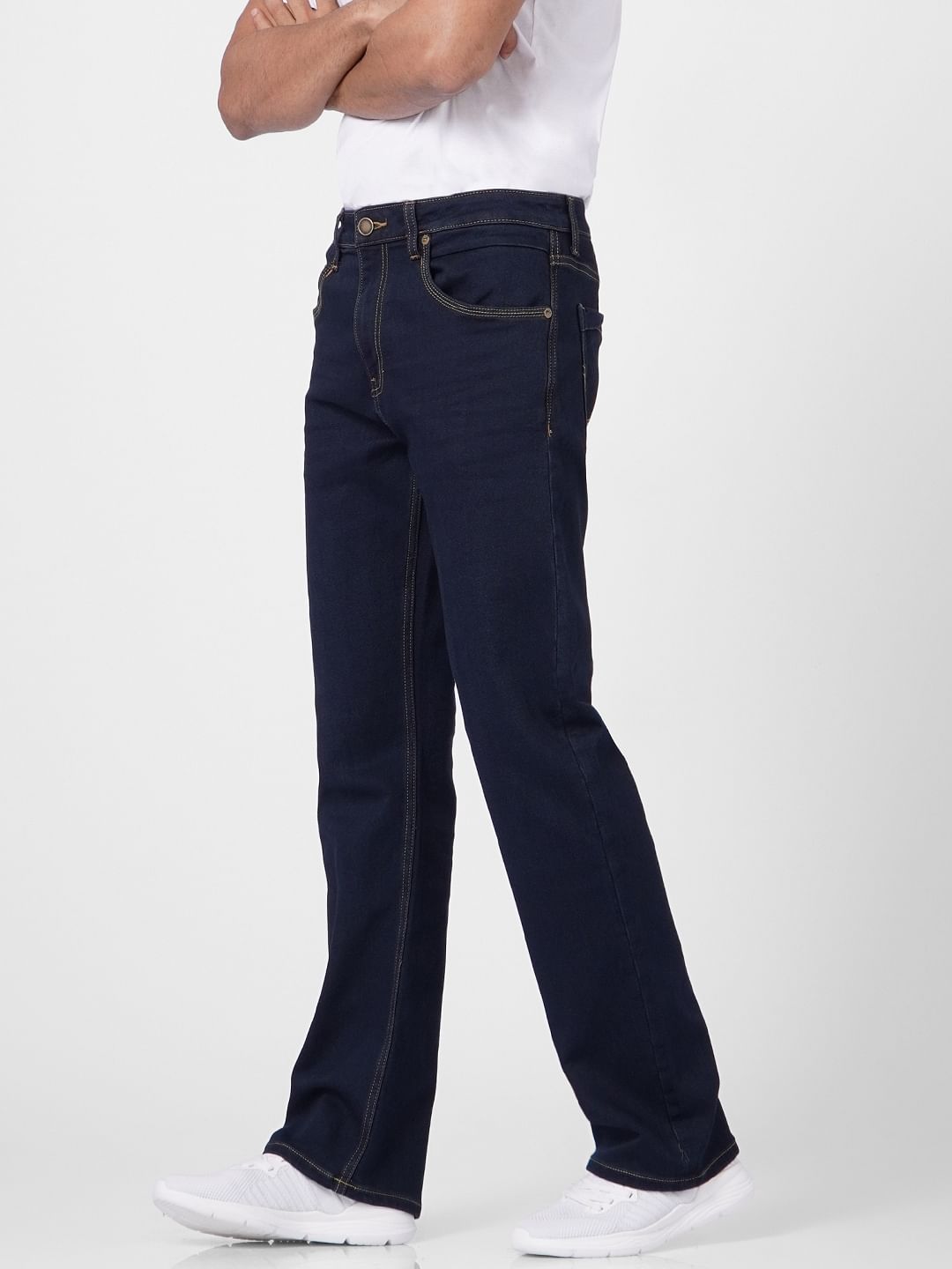 Blue High Rise Bootcut Jeans