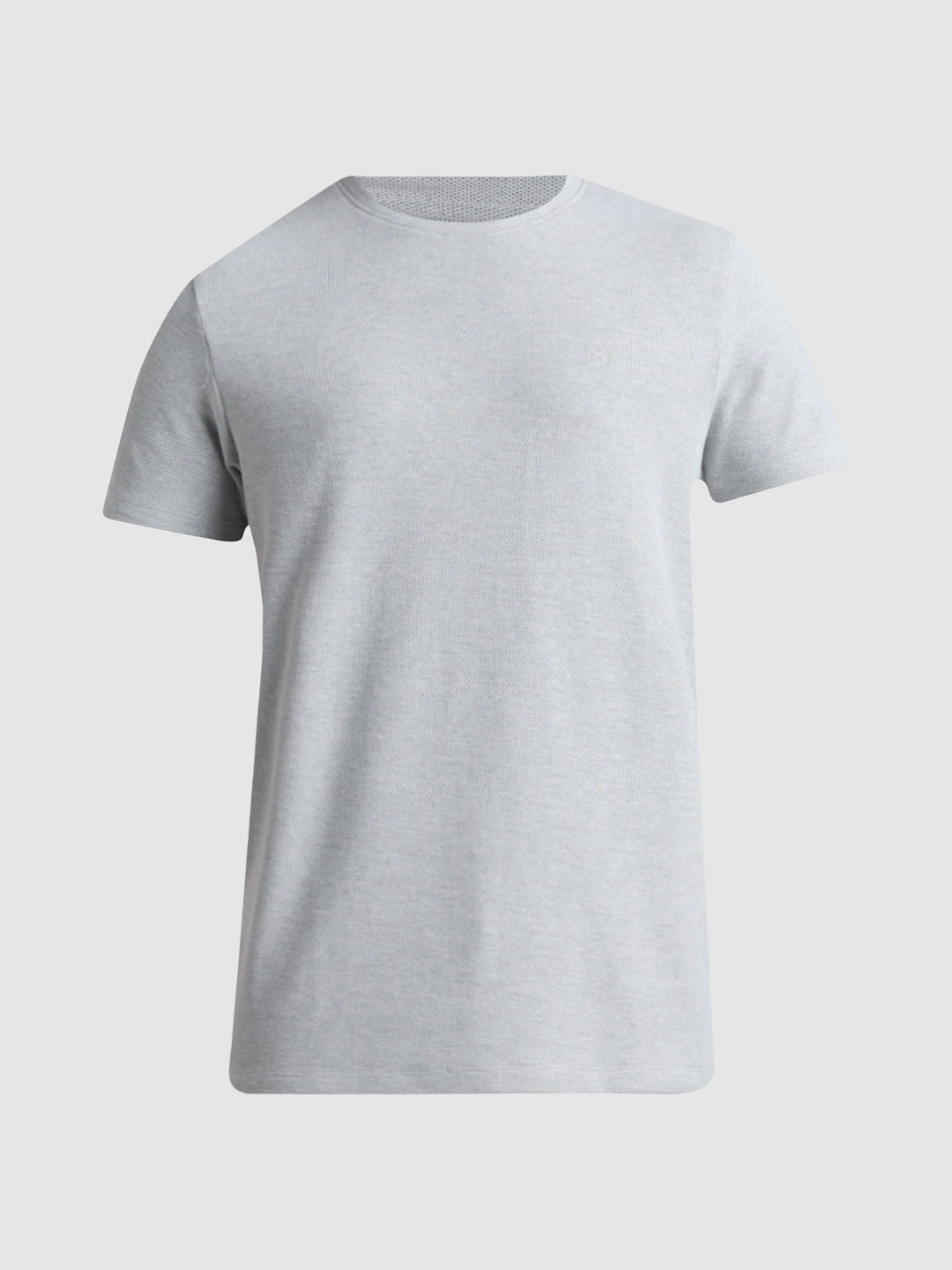 Light Grey Melange Crew Neck T-shirt