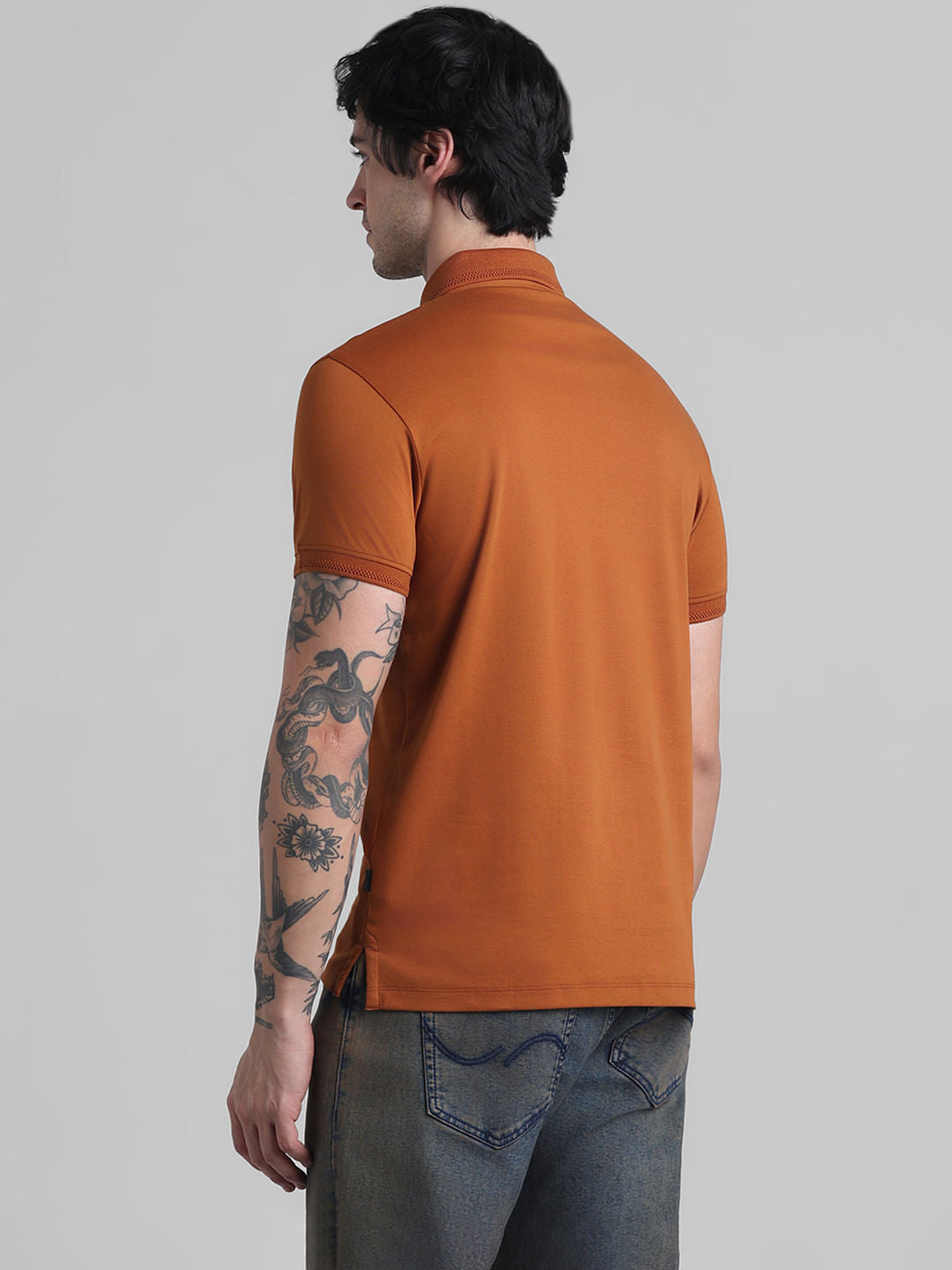 Rust Brown Cotton Polo