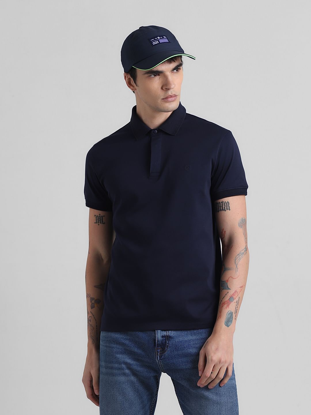 Navy Blue Polo T-shirt - S