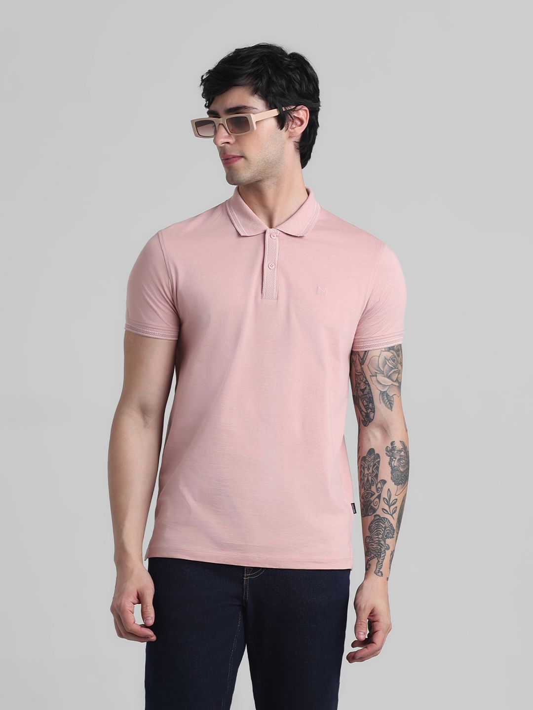 Pink Crew Neck T-shirt - L