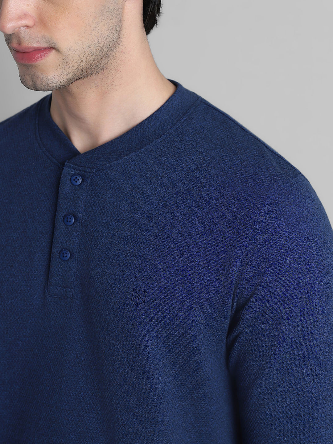 Navy Blue Henley T-shirt