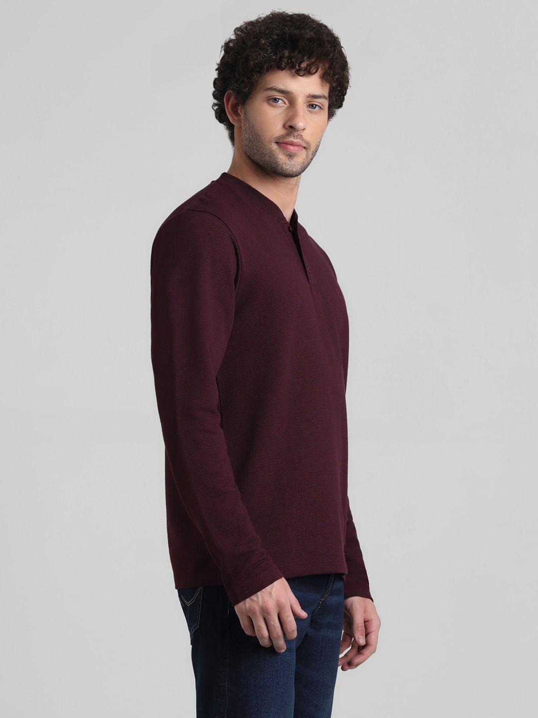 Maroon Henley T-shirt