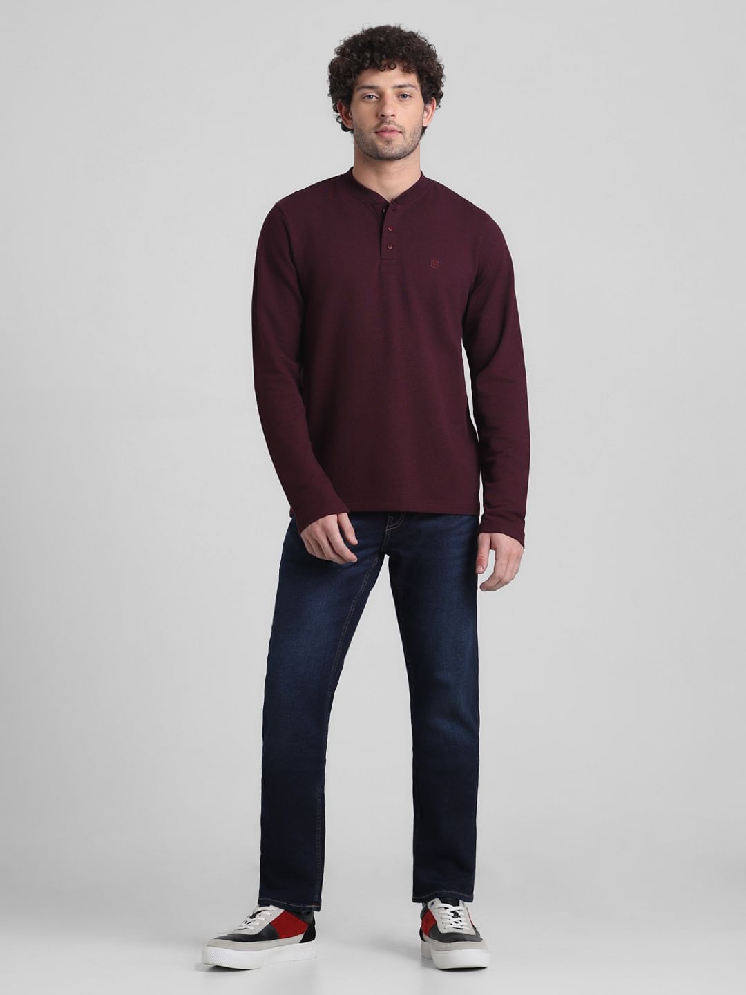 Maroon Henley T-shirt