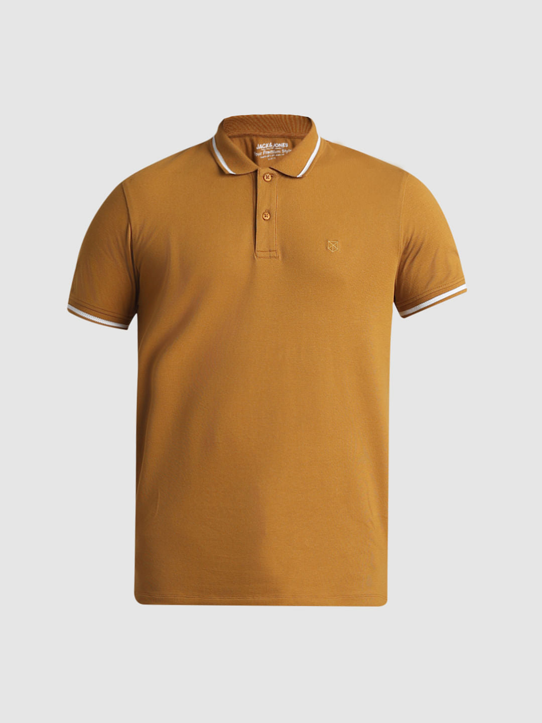 Brown Contrast Tipping Polo