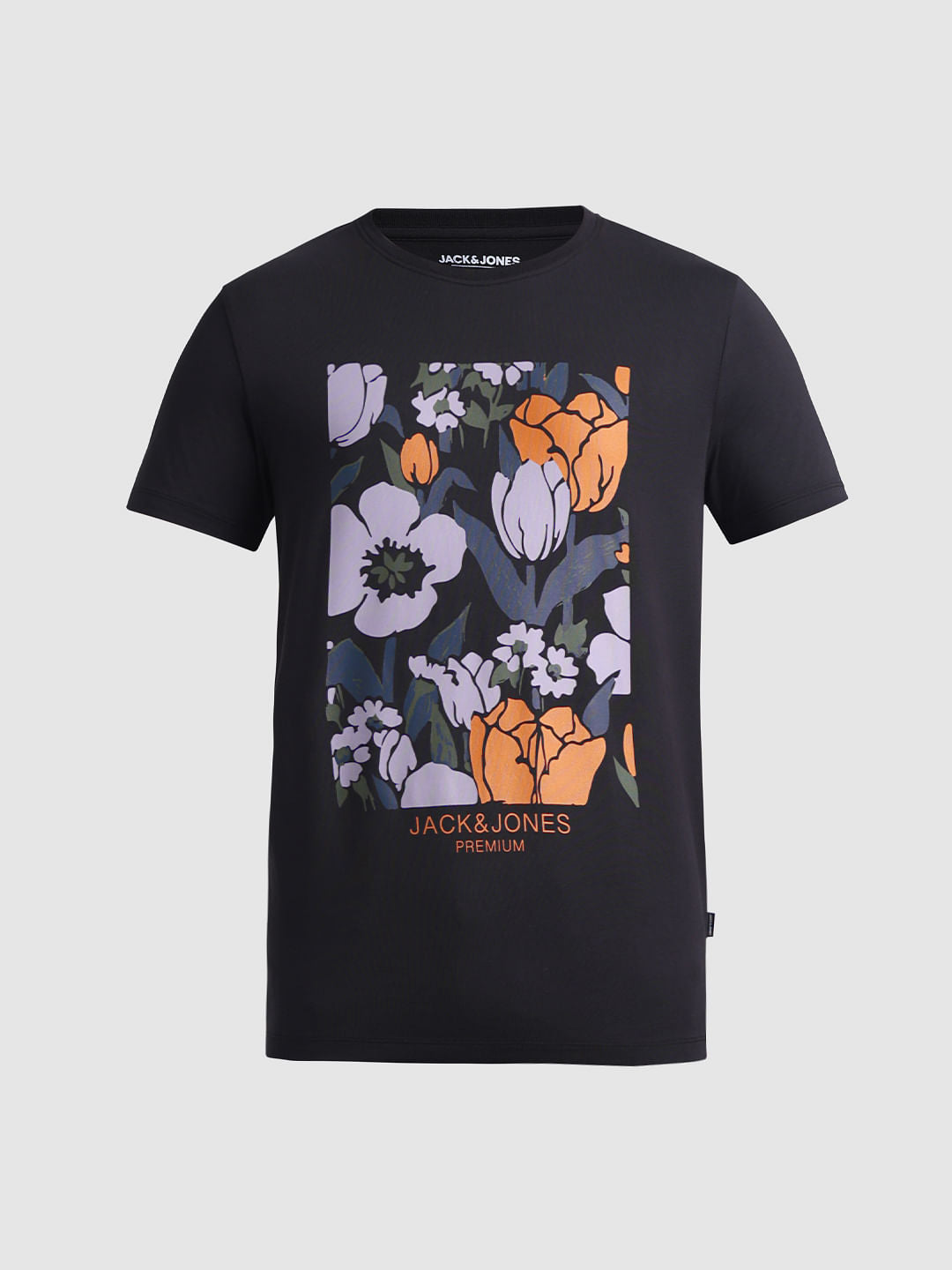 Black Floral Print T-shirt