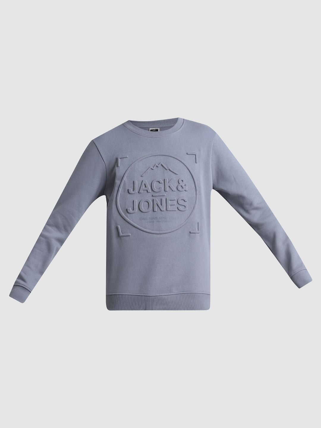 Grey Embossed Logo Sweatshirt