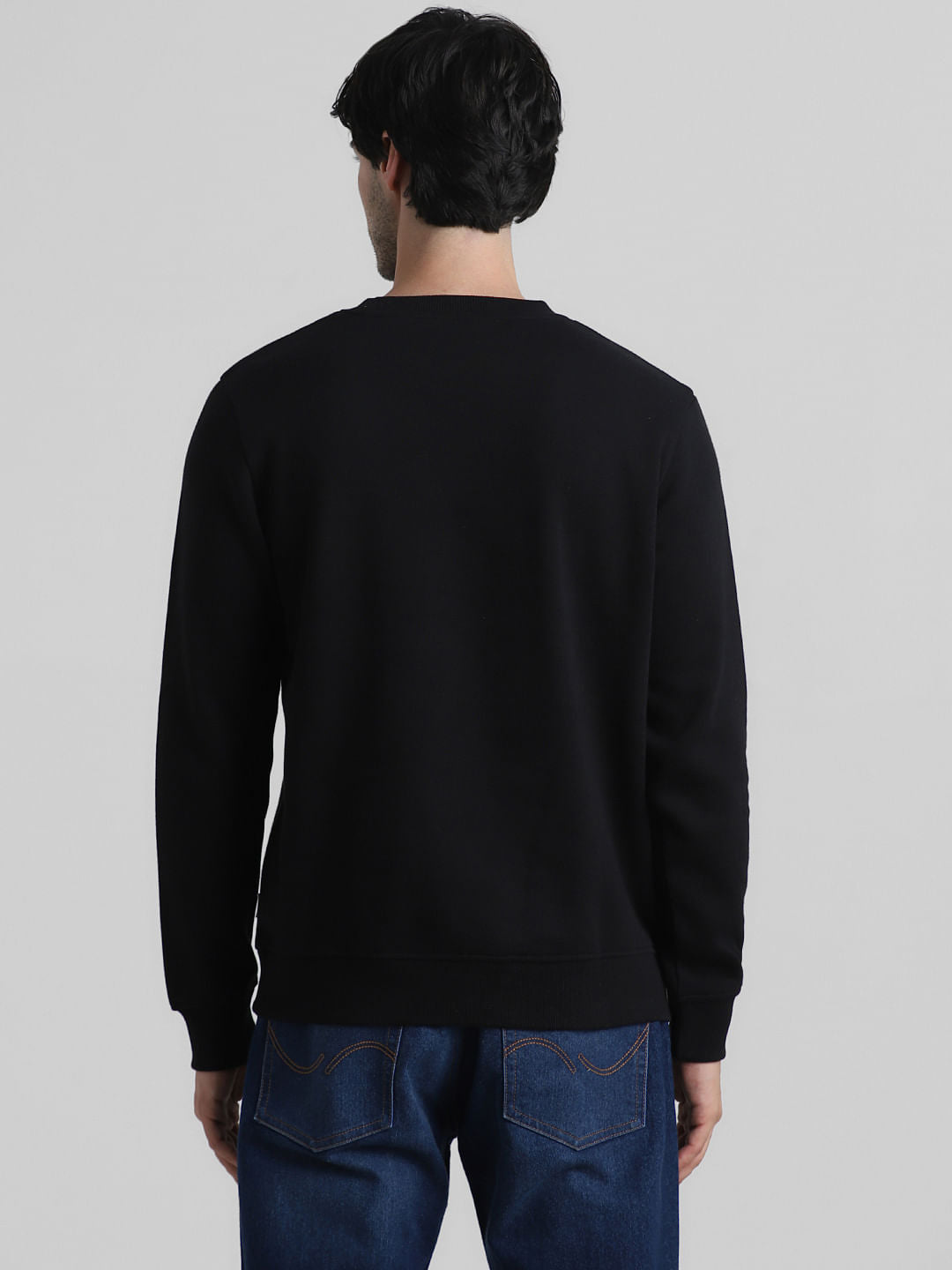 Black Doggo Print Sweatshirt