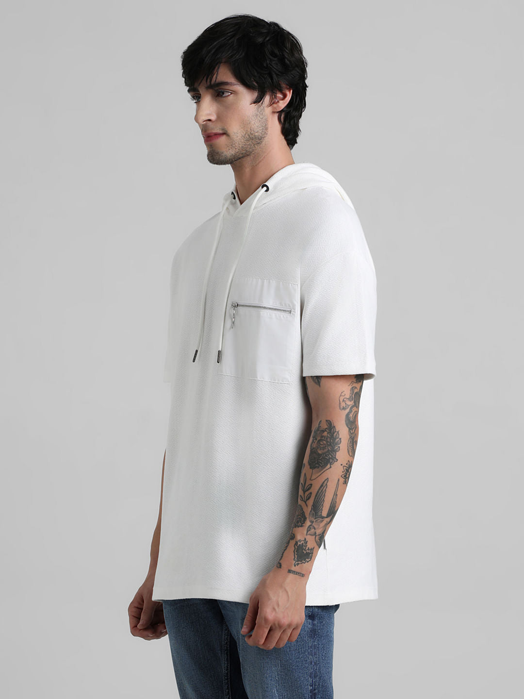 White Hooded Sweatshirt