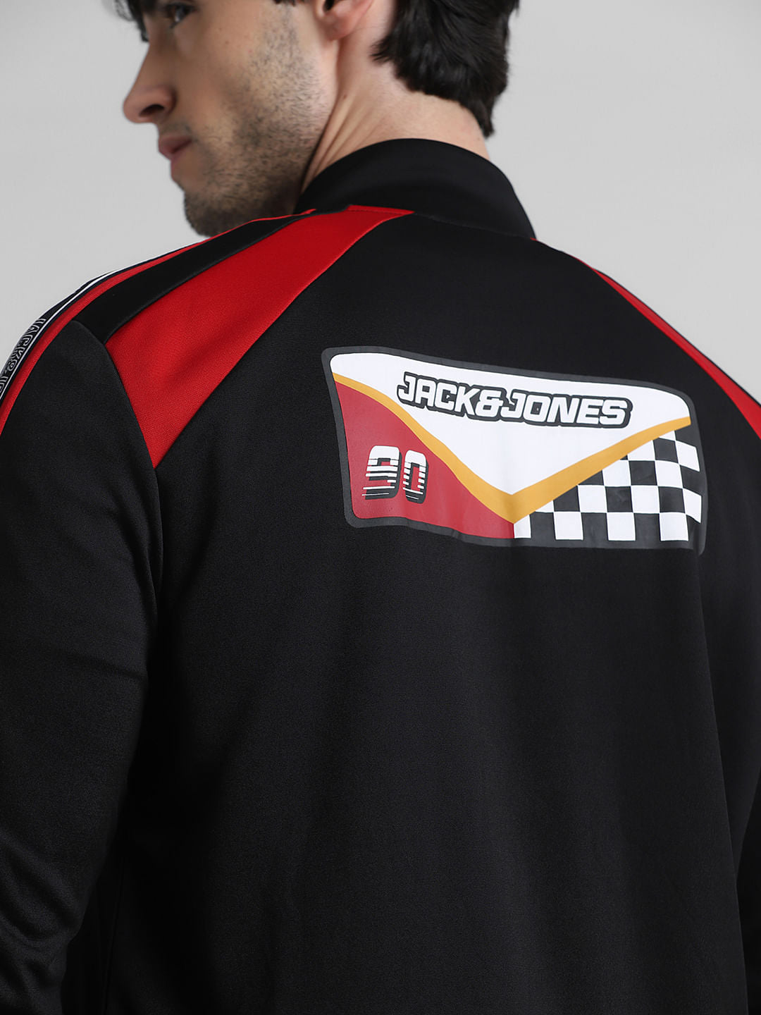 N. URBAN RACERS by Black Colourblocked Zip-Up Sweatshirt