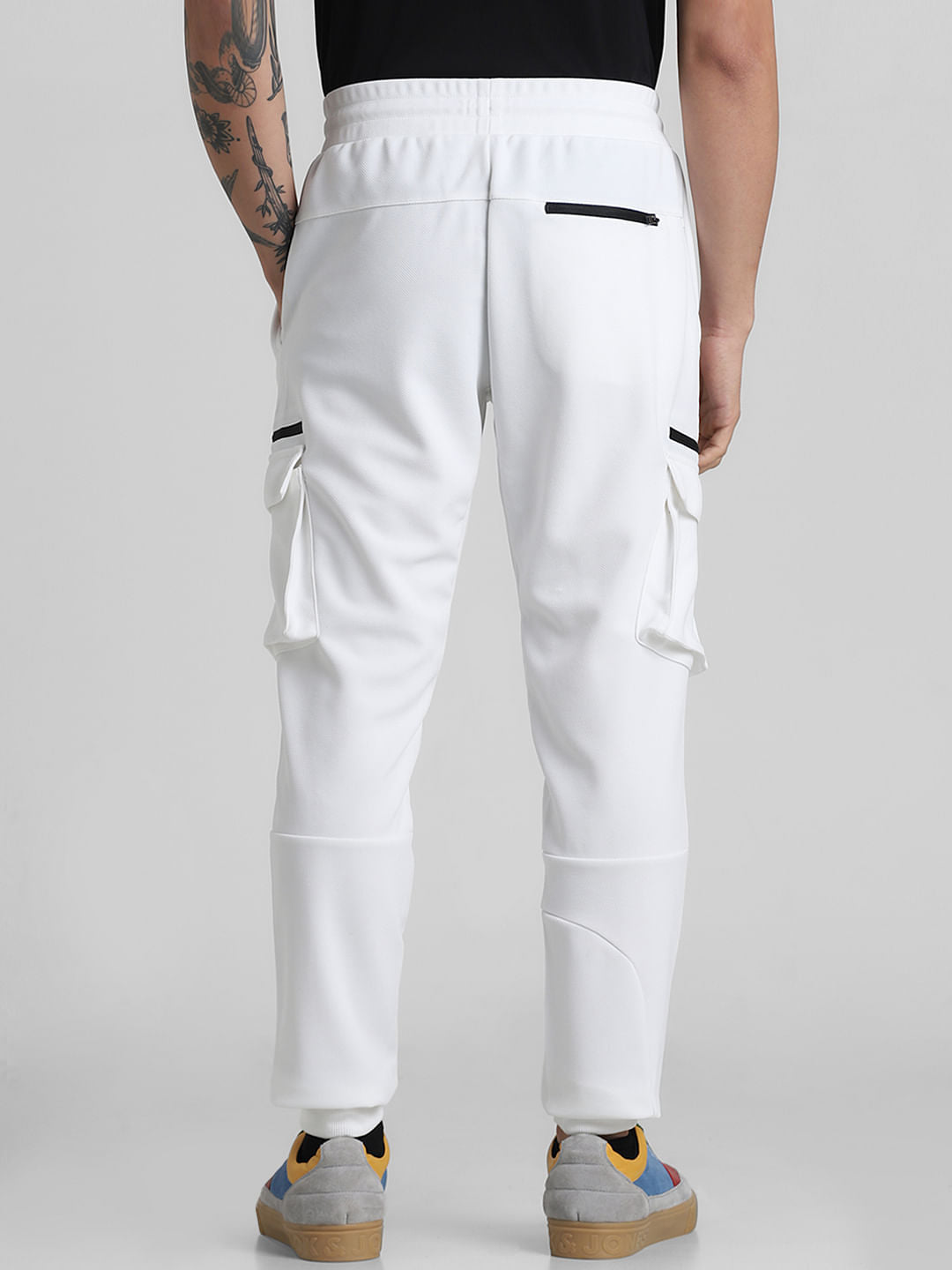 White Mid Rise Sweatpants