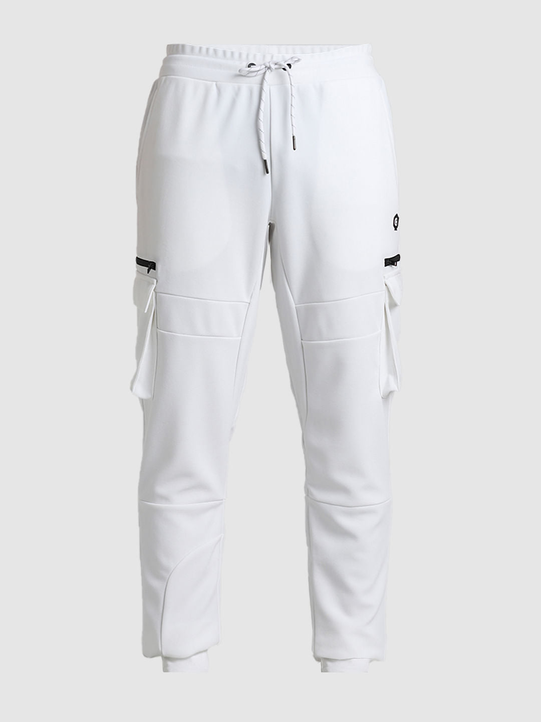 White Mid Rise Sweatpants