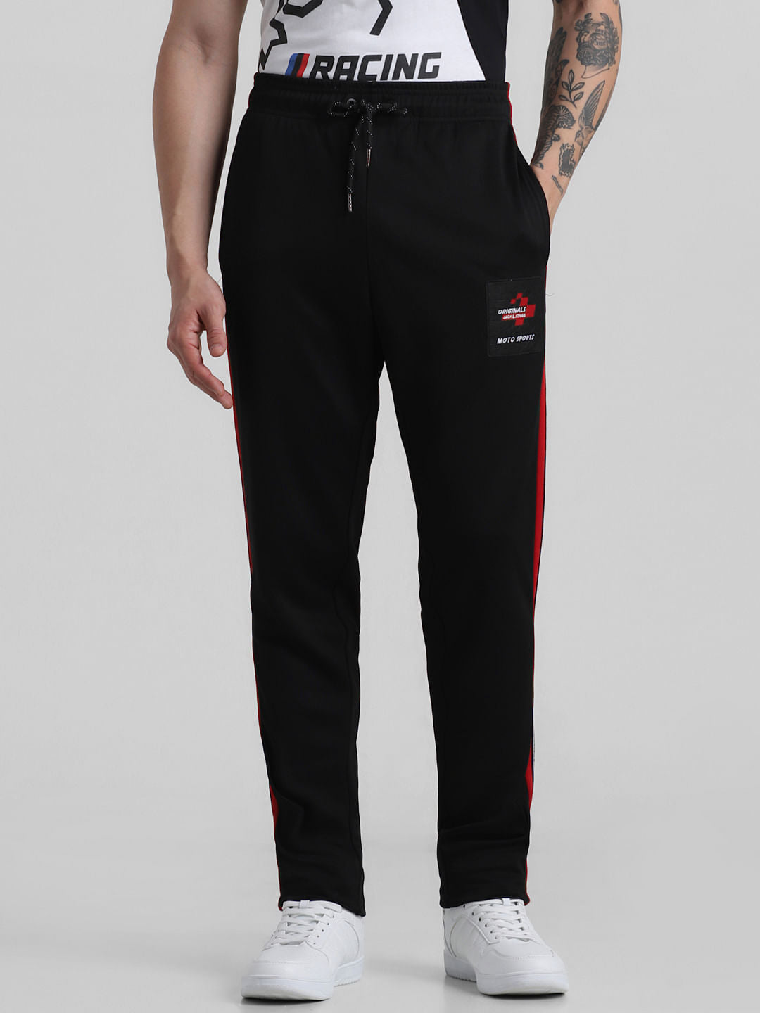 URBAN RACERS by Black Tape Detail Sweatpants - S