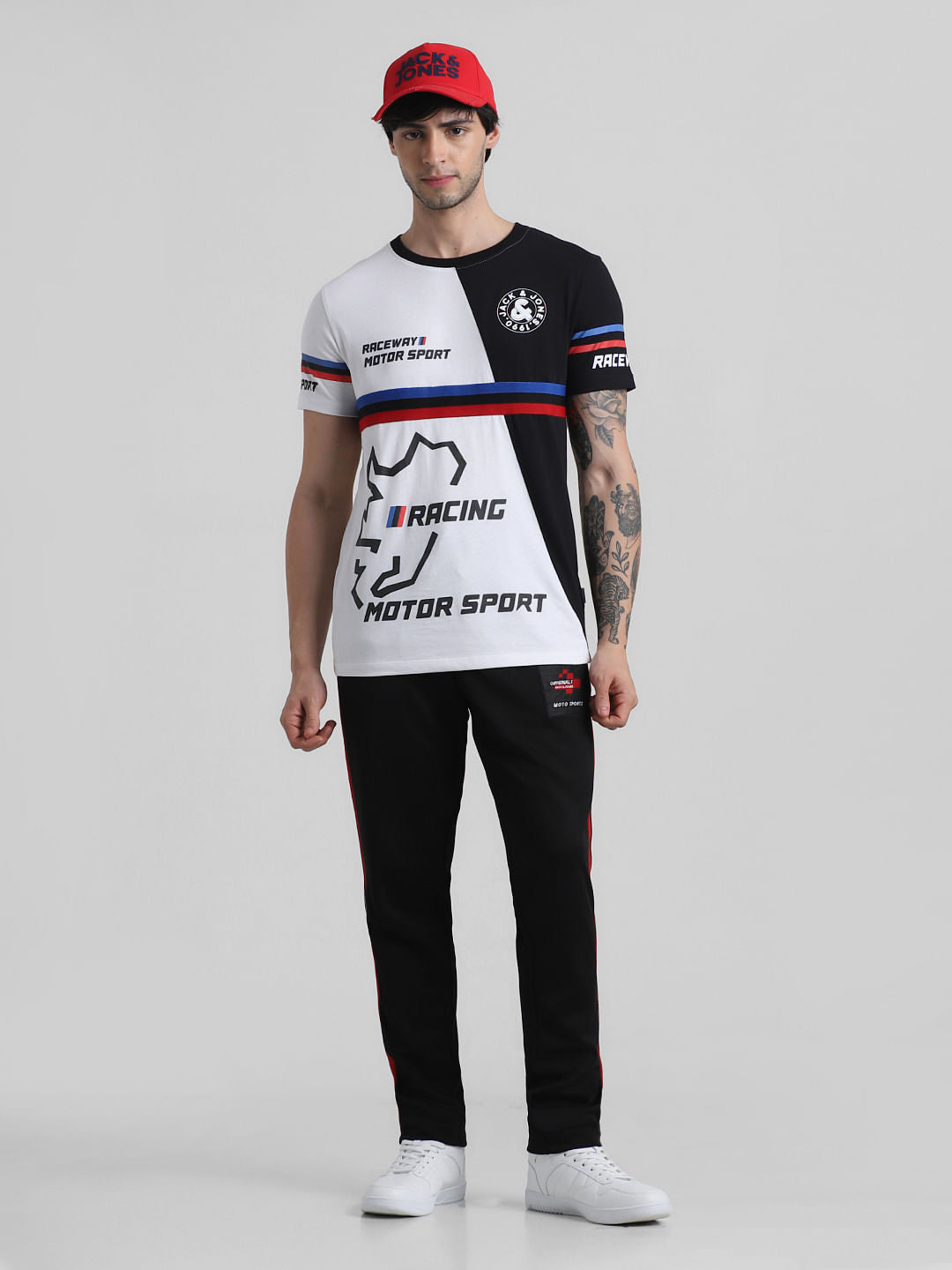 URBAN RACERS by Black Tape Detail Sweatpants