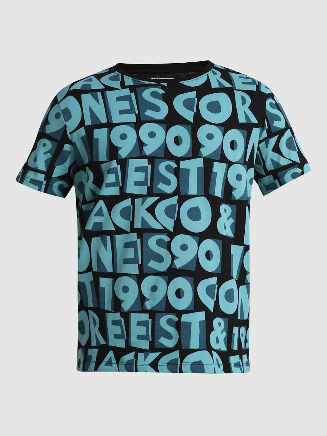 Green Abstract Logo Print T-shirt