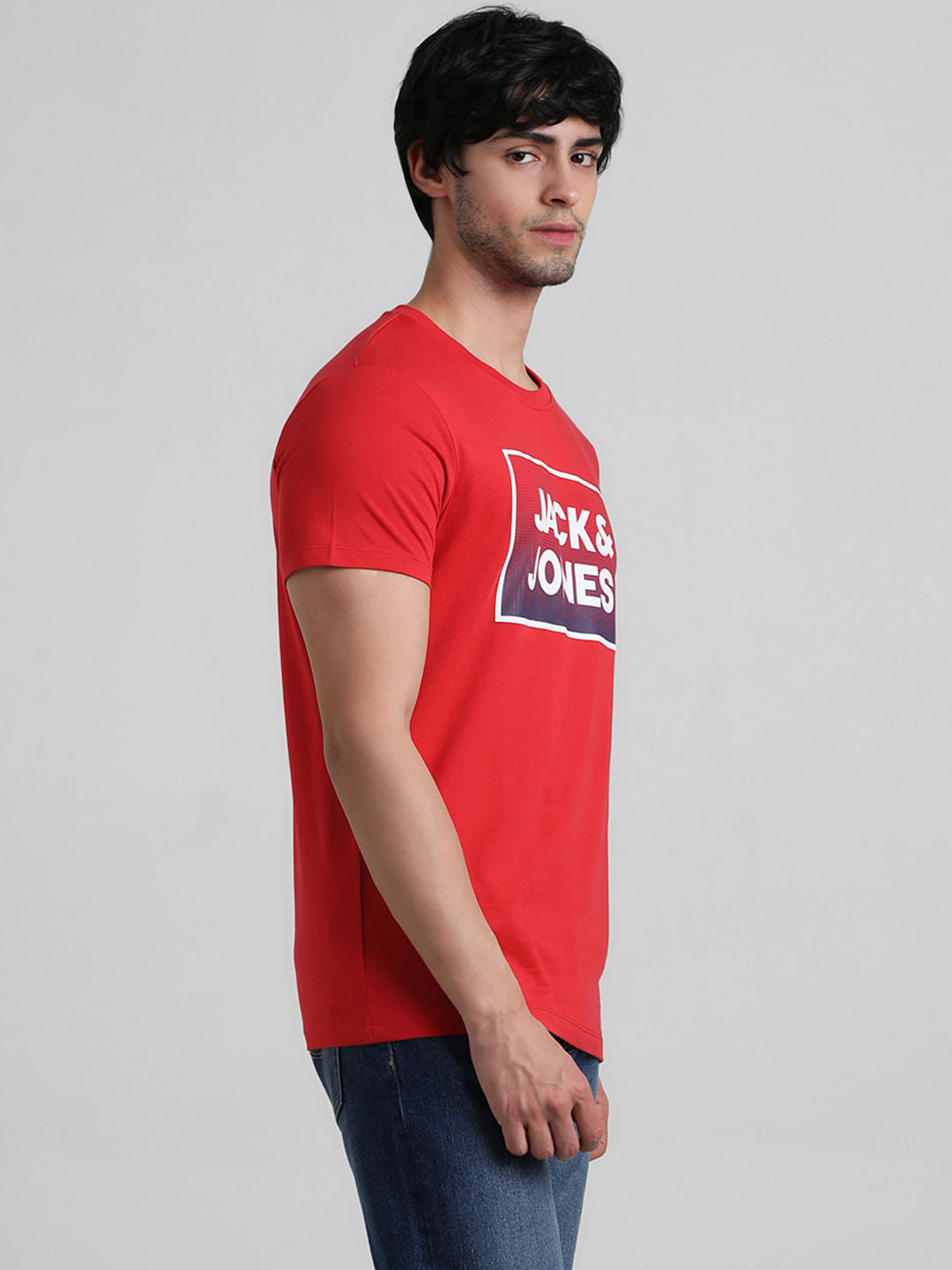 URBAN RACERS by JACK&JONES Red Logo Chest Print T-shirt