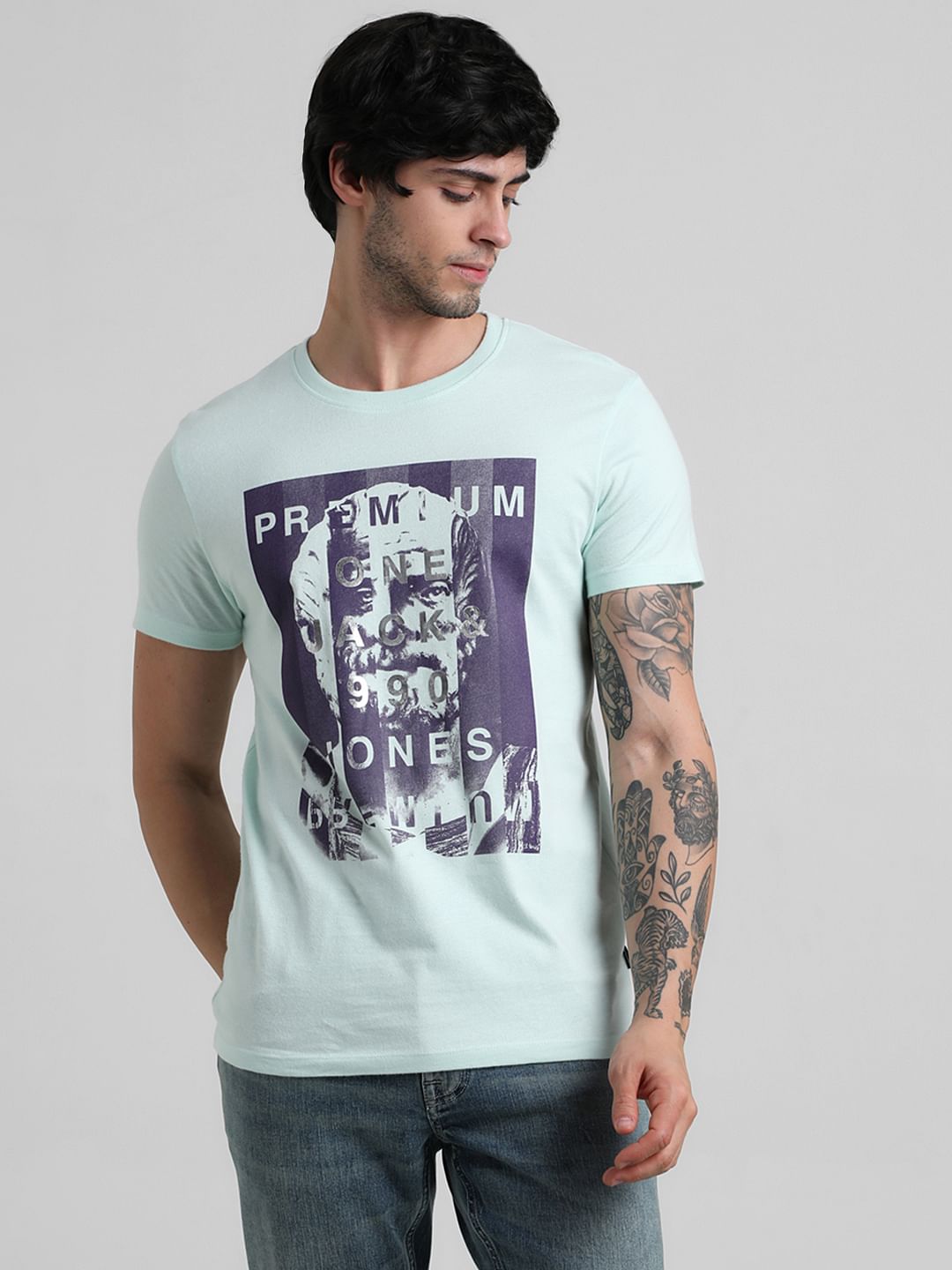 Green Logo Graphic Print T-shirt