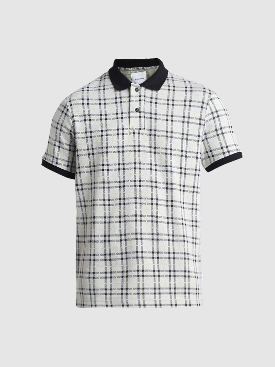 White Check Polo T-shirt