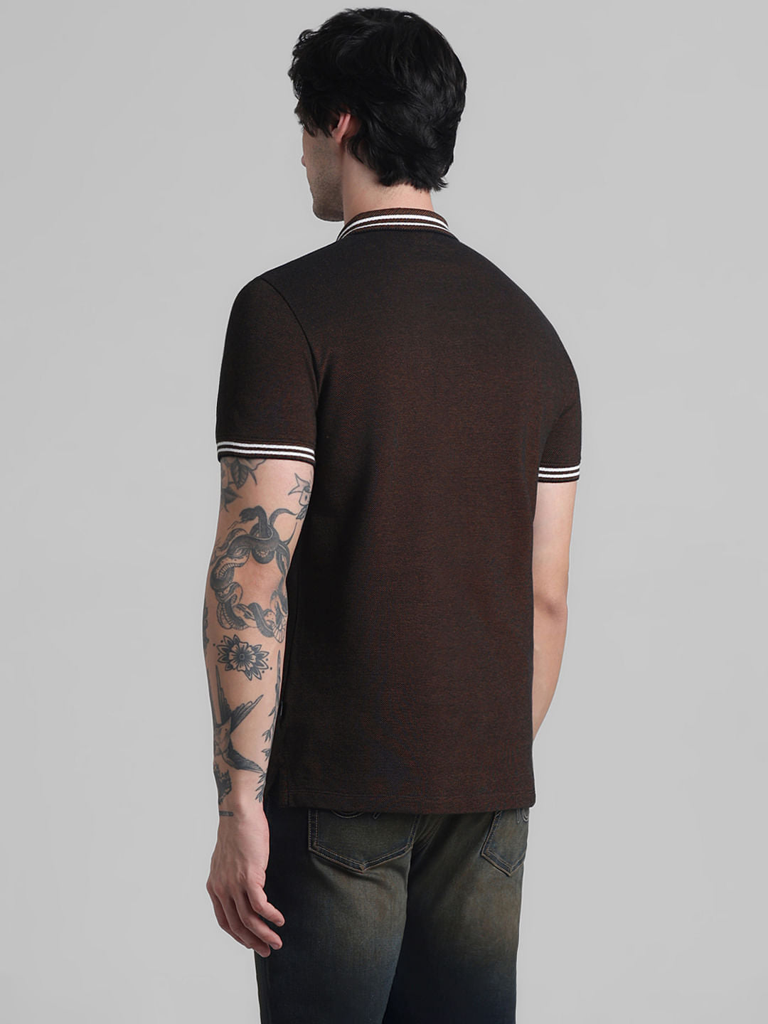 Golden Brown Cotton Polo