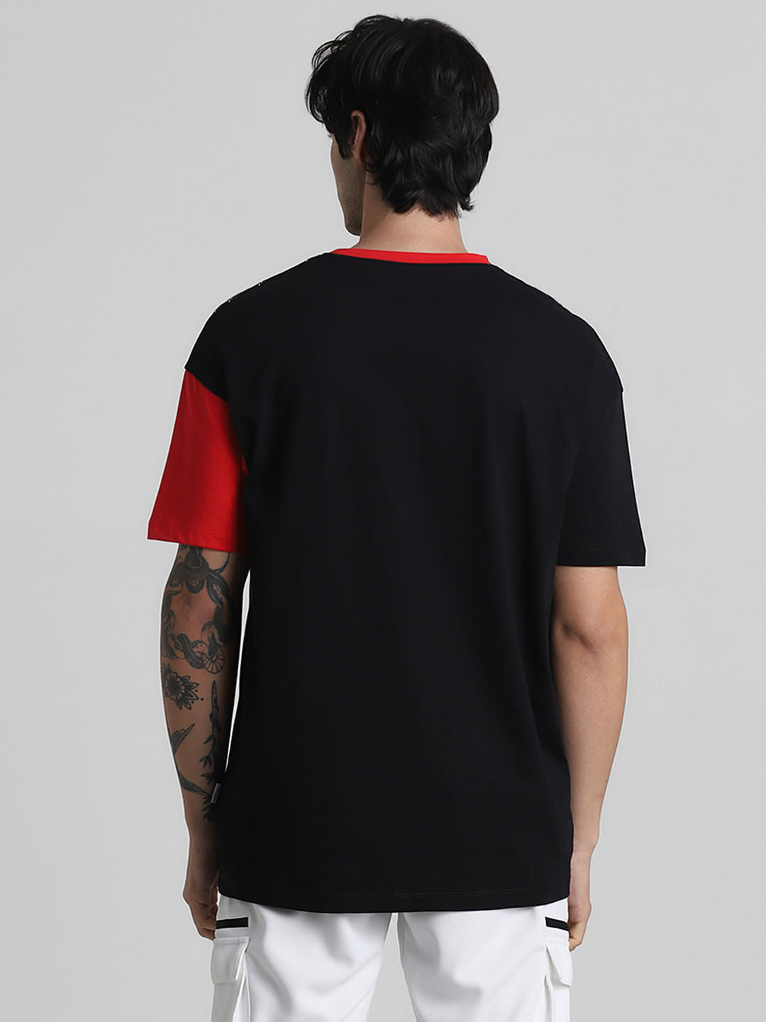 URBAN RACERS by JACK&JONES WHITE PRINTED Oversized T-SHIRT