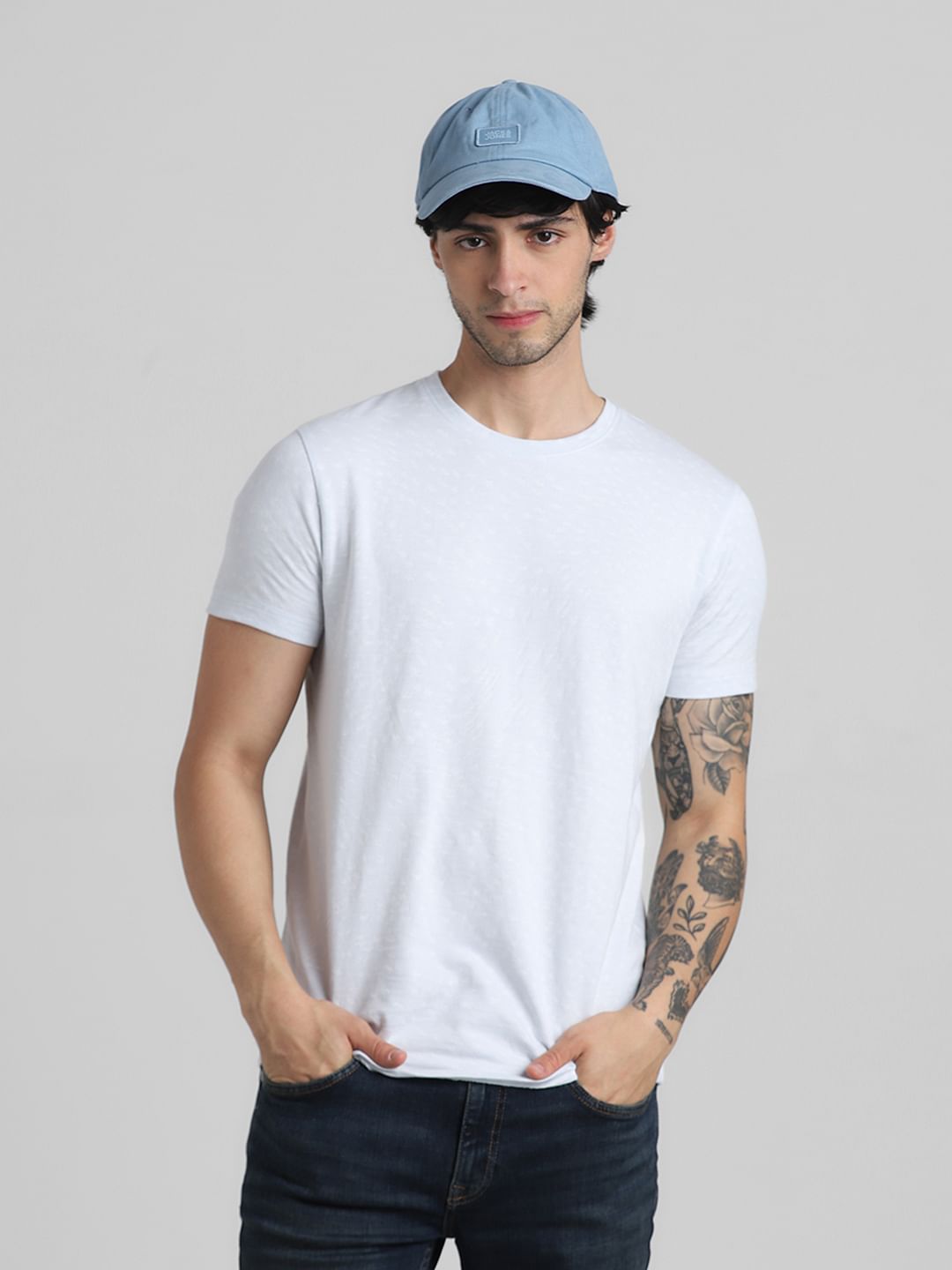 Light Blue Jacqaurd T-shirt - S
