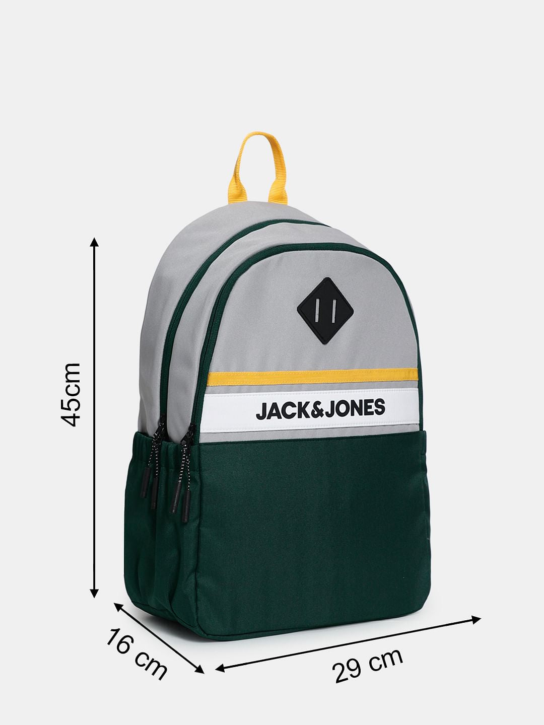 Green Colourblocked Backpack