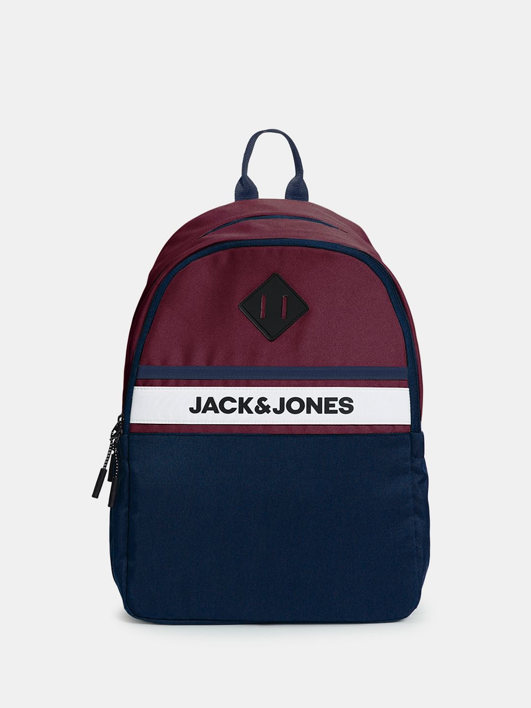 Navy Blue Colourblocked Backpack - ONE