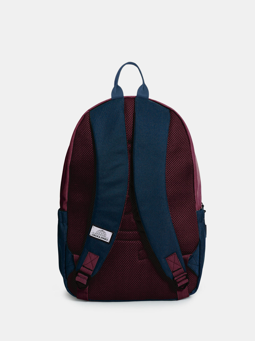 Navy Blue Colourblocked Backpack