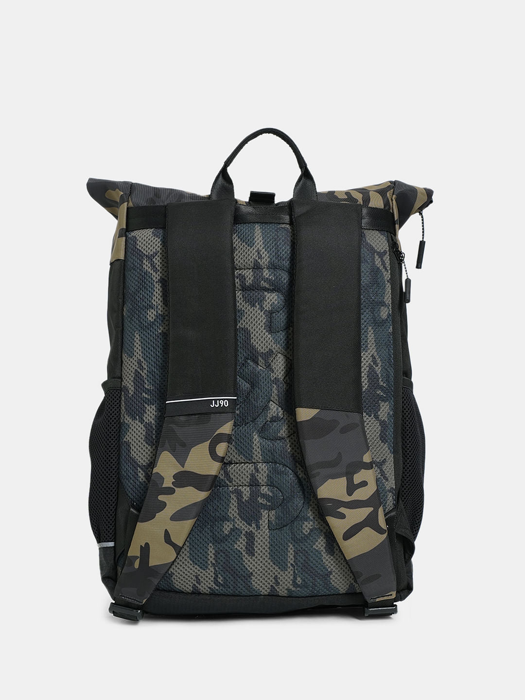 Olive Camo Print Roll-Top Backpack