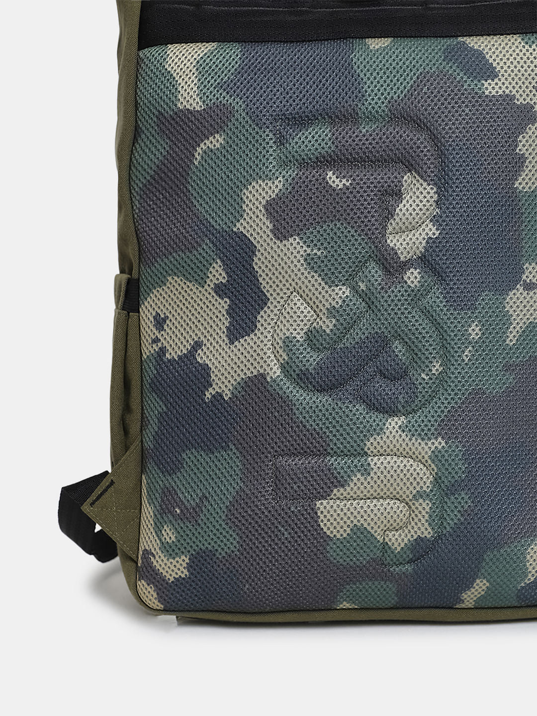 Olive Camo Print Roll-Top Backpack