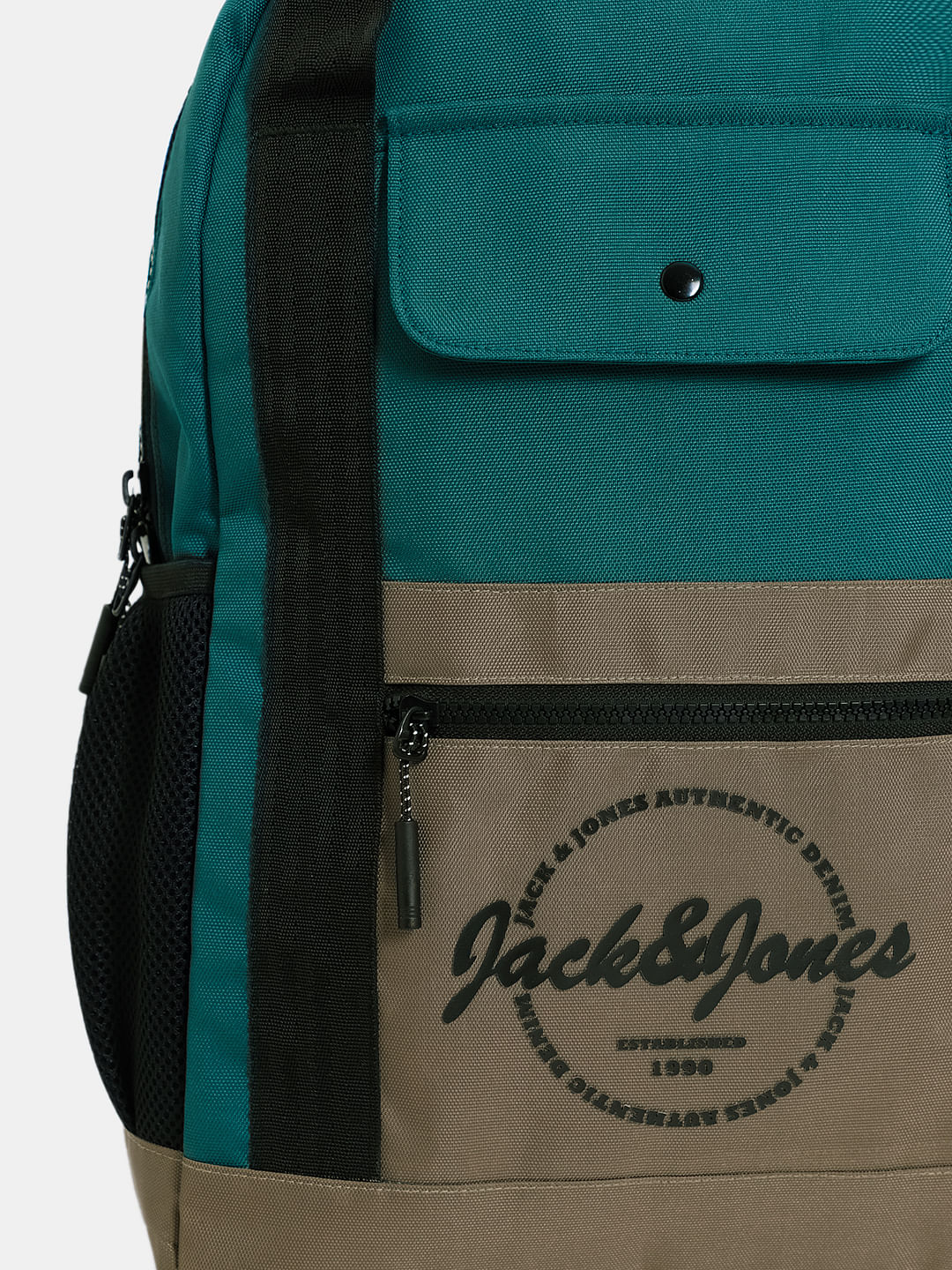 Green Colourblocked Everyday Backpack