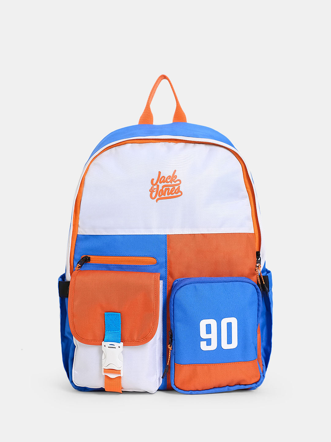 Orange Colourblocked Backpack - ONE