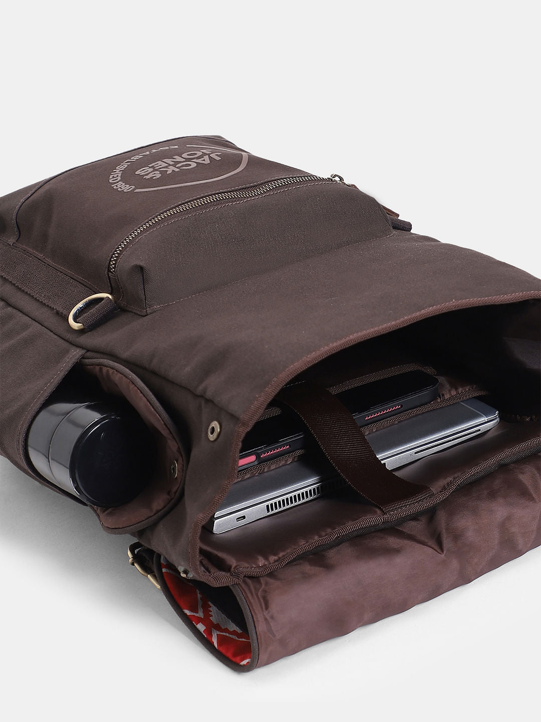 Dark Brown Aztec Print Backpack